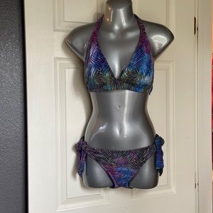 Lucky Brand bikini. Beautiful purple, blue, maroon tie die. Size S